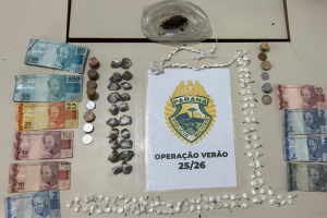 Quatro suspeitos de tráfico de drogas são presos pela PM em Guaratuba