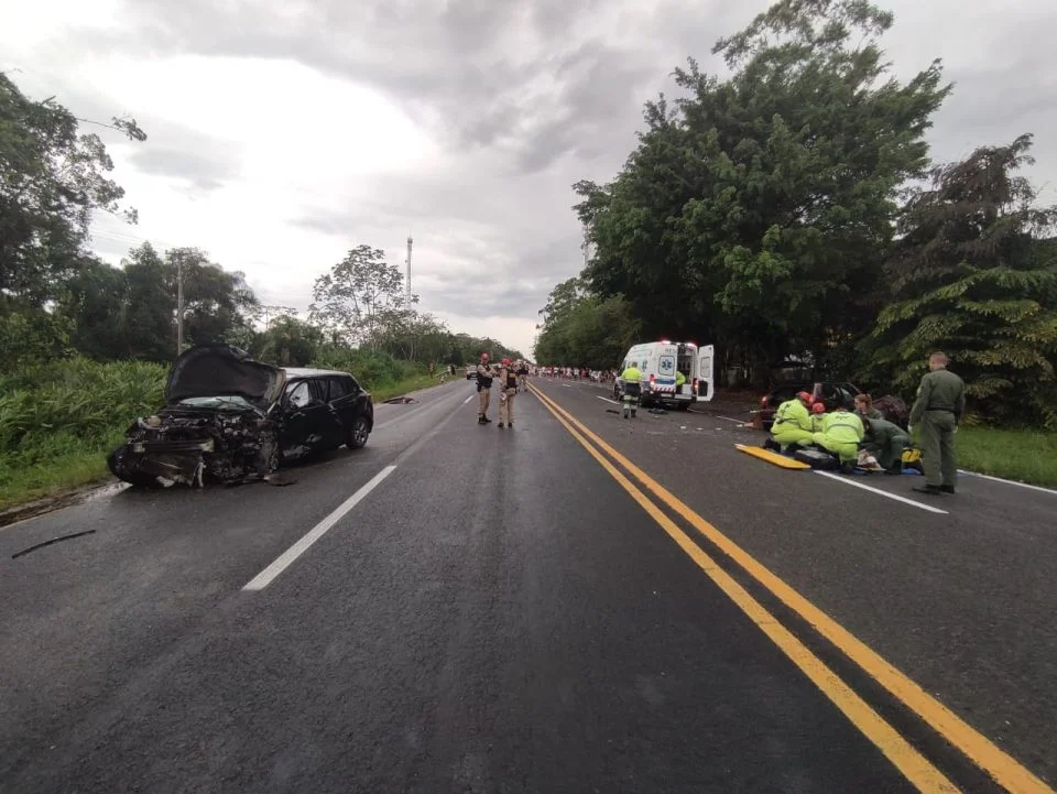 Um óbito foi registrado após acidente na PR-508, em Paranaguá. Foto: Divulgação