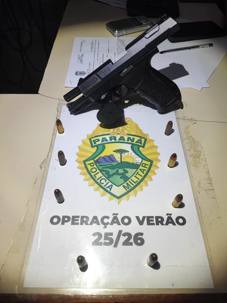 Apreensão de pistola Rotam Guaratuba