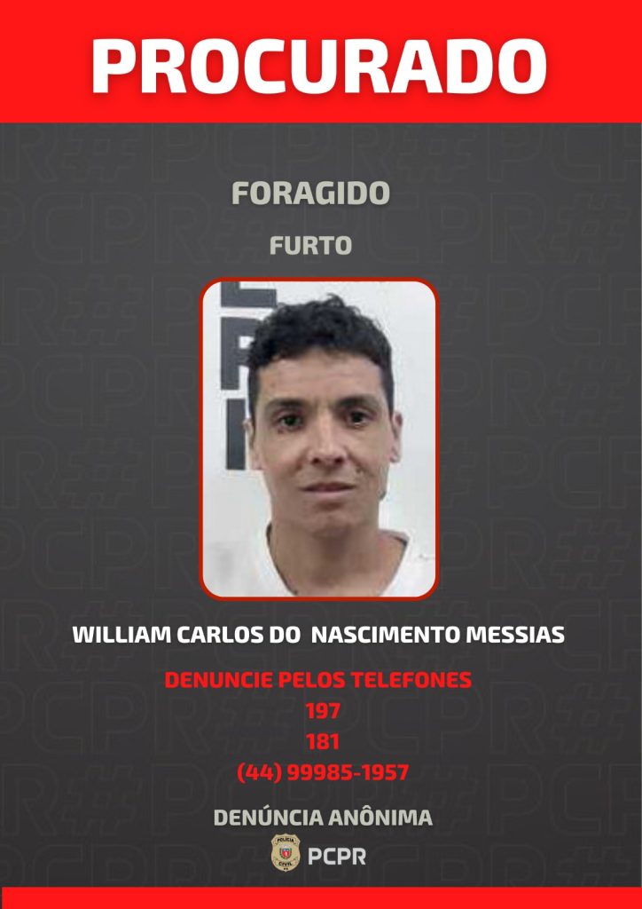 Homem é procurado pela PCPR por série de furtos no Litoral