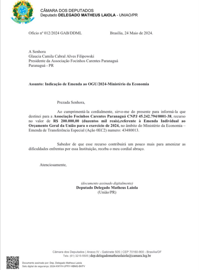 PUBLICACAO DOCUMENTO REPASSE