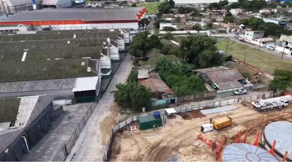 Obras de expansão do Centro de Tancagem da Cattalini são alvo de reclamação de moradores da Vila Alboitt. Foto: Reprodução