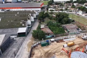 Obras de expansão do Centro de Tancagem da Cattalini são alvo de reclamação de moradores da Vila Alboitt. Foto: Reprodução