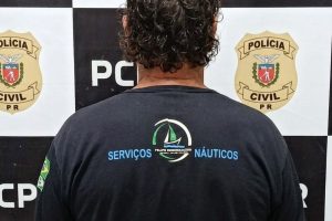 Homem preso por mandado de prisao em Matinhos