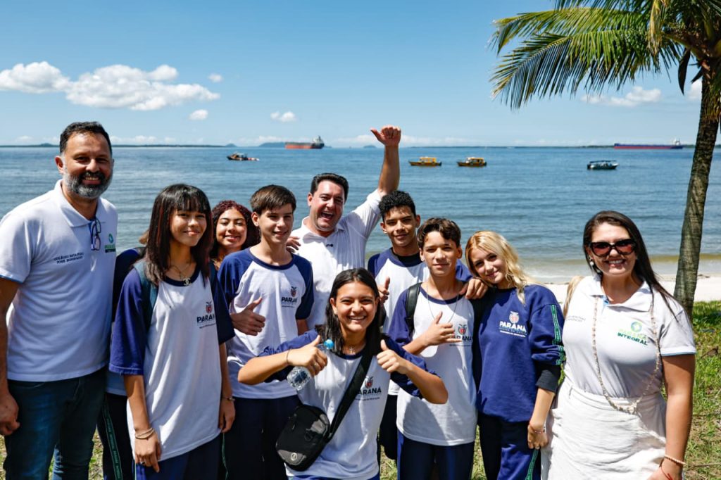 “Era um local usado apenas pelo governador e pela família. Agora é um espaço para a população”, disse Ratinho Junior ao inaugurar a Escola do Mar na Ilha das Cobras. Foto: Roberto Dziura 