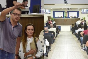 Sessão marcada por plenário cheio, debates intensos e embates entre vereadores terminou com a rejeição das contas de 2023 do ex-prefeito Roberto Justus por 9 votos a 4.