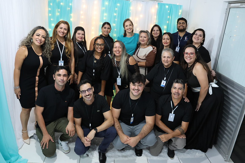 Equipe da Câmara Municipal de Pontal do Paraná, responsável pela organização da homenagem à maestrina Lígia Men Silva. Foto: Kauhê Prieto/Maraliz Lopes