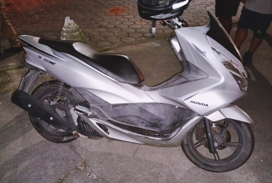 Moto pilotada pela vítima