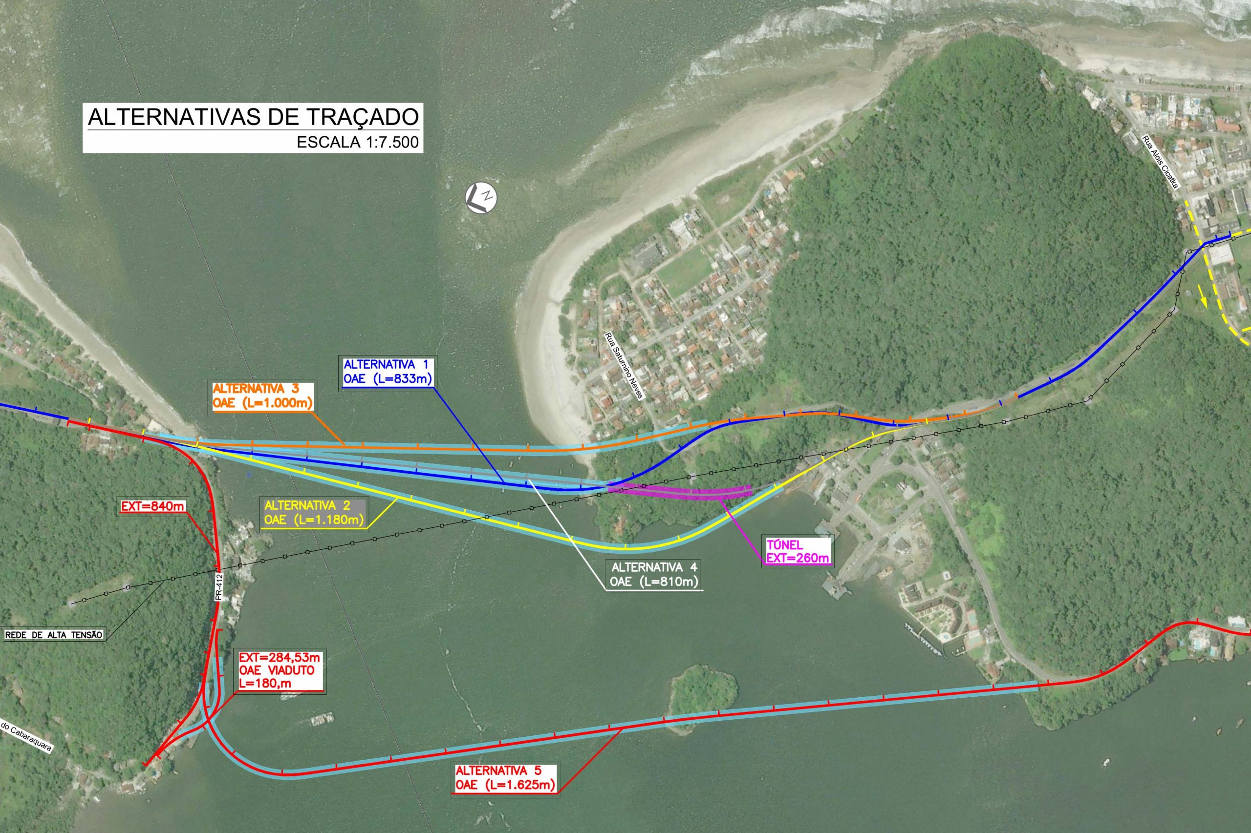 foto 2 der pr 4alternativas de traçado foram estudadas