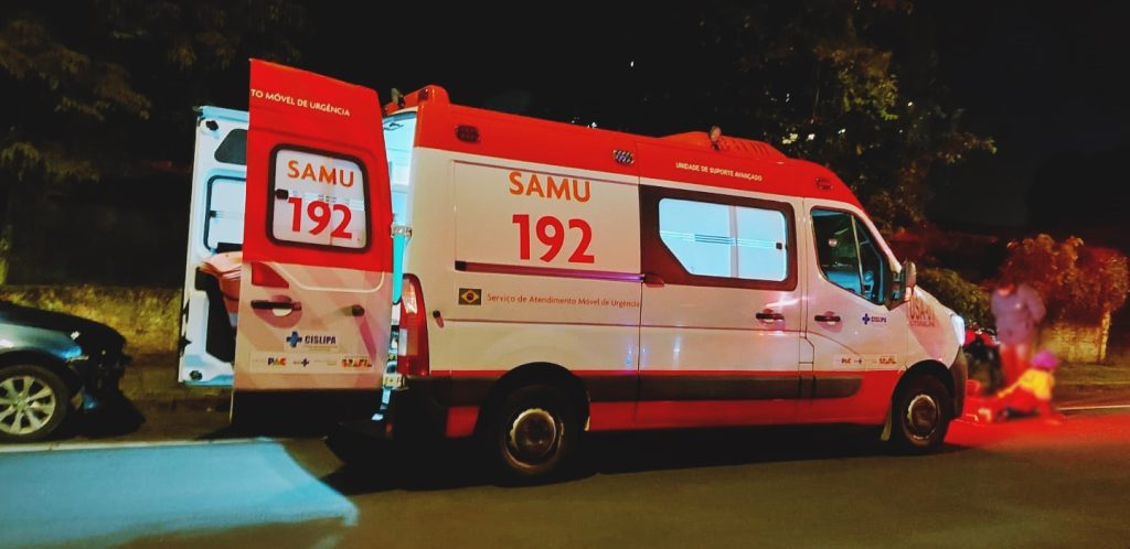 Acidente no centro de Paranagá Viatura Samu