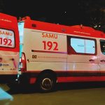 Acidente no centro de Paranagá Viatura Samu