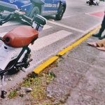 Aidente com bicicleta elétrica em Paranaguá