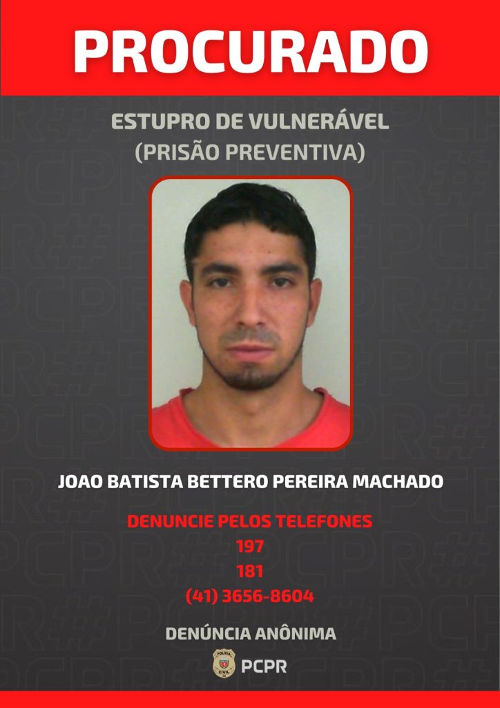 Procurado por estupro de vulnerável