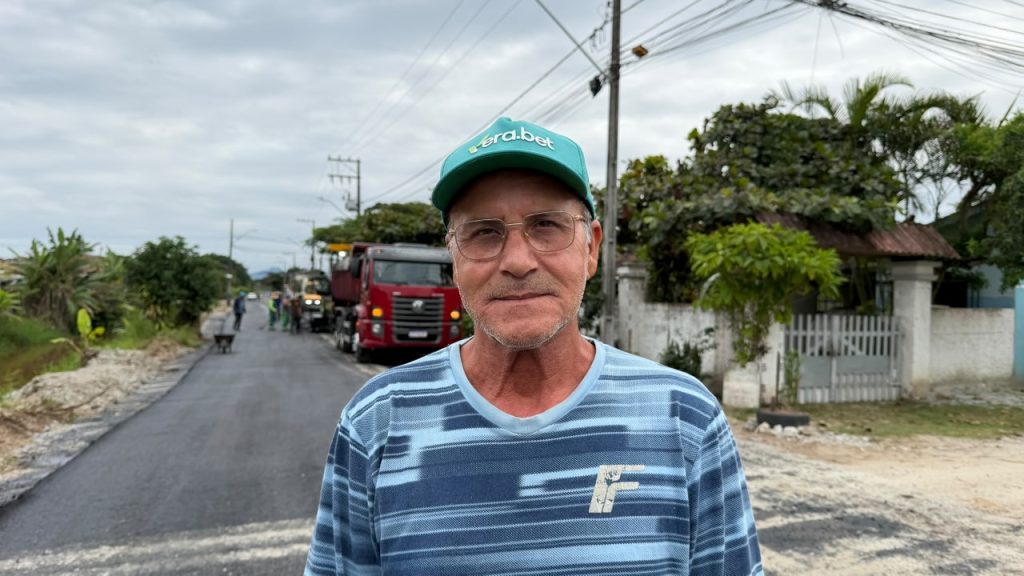LUIZ MACHADO morador matinhos asfalto foto aline cardoso jb litoral
