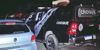 Viatura do Choque ação policial em Paranaguá